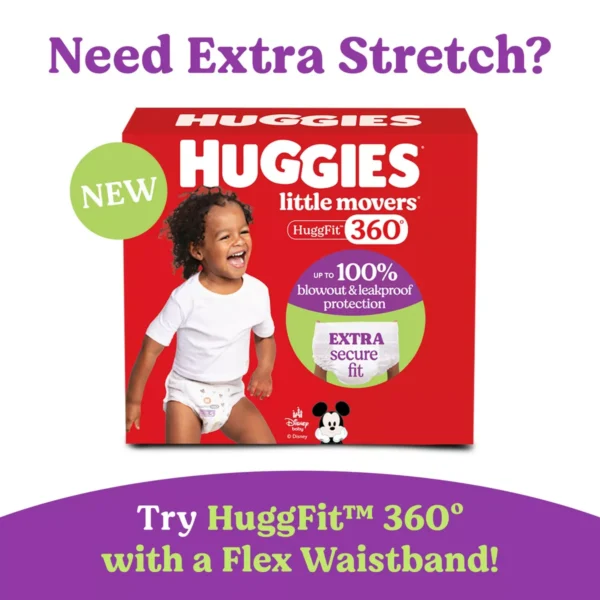 Huggies Little Movers Baby Disposable Diapers – Size 3 (136 Count) - Image 3